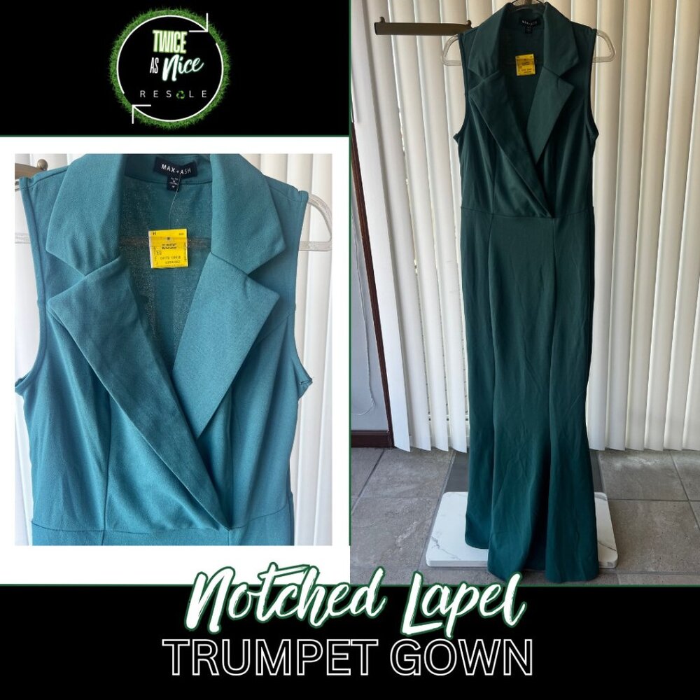 Notched Lapel Trumpet Gown